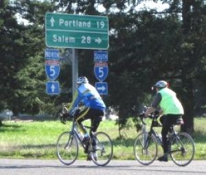 people riding bikes