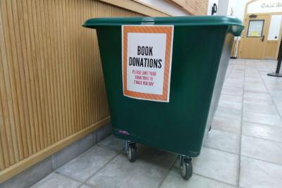 book donations cart