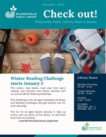 cover of Wilsonville Library January 2022 Newsletter