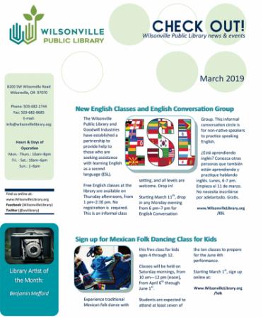 March 2019  Library Newsletter