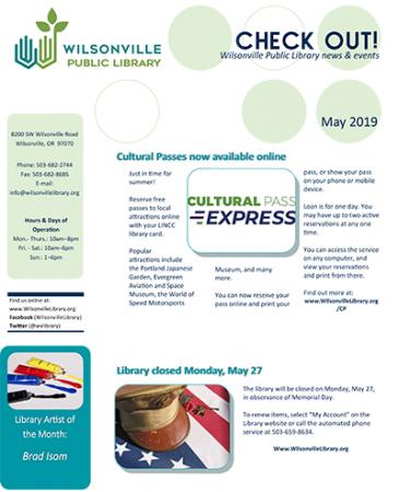 May 2019 Wilsonville Library Newsletter