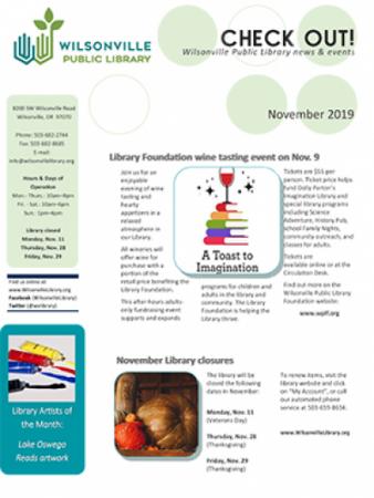 November 2019 Wilsonville Public Library Newsletter
