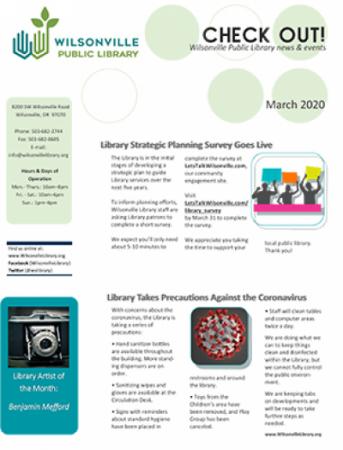 March 2020 Wilsonville Library Newsletter
