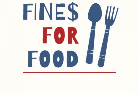 Fines for Food with fork and spoon